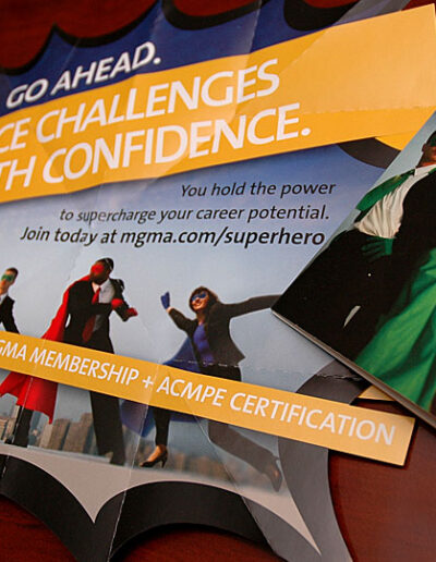 MGMA – Superheros Pop-up Postcard