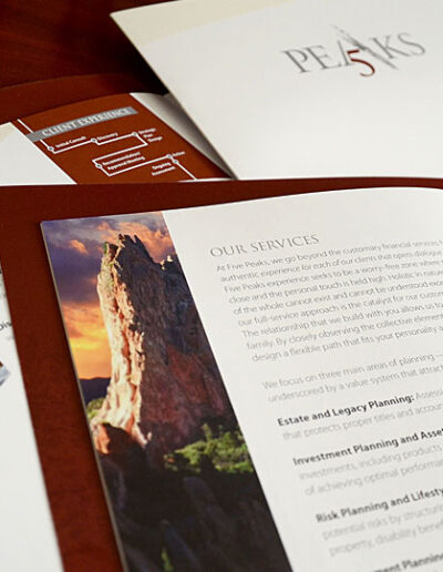 5 Peaks - Pocket Folder Brochure